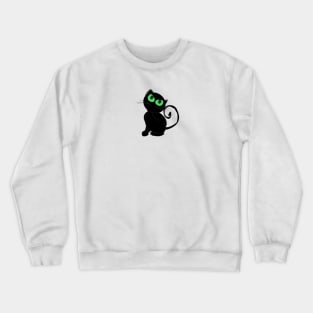 Glowing in the dark  black cat Halloween design Crewneck Sweatshirt